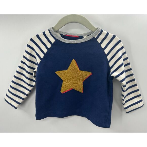 Baby Boden Other - Baby Boden Star Applique 3-6 months Infant Striped long sleeve shirt